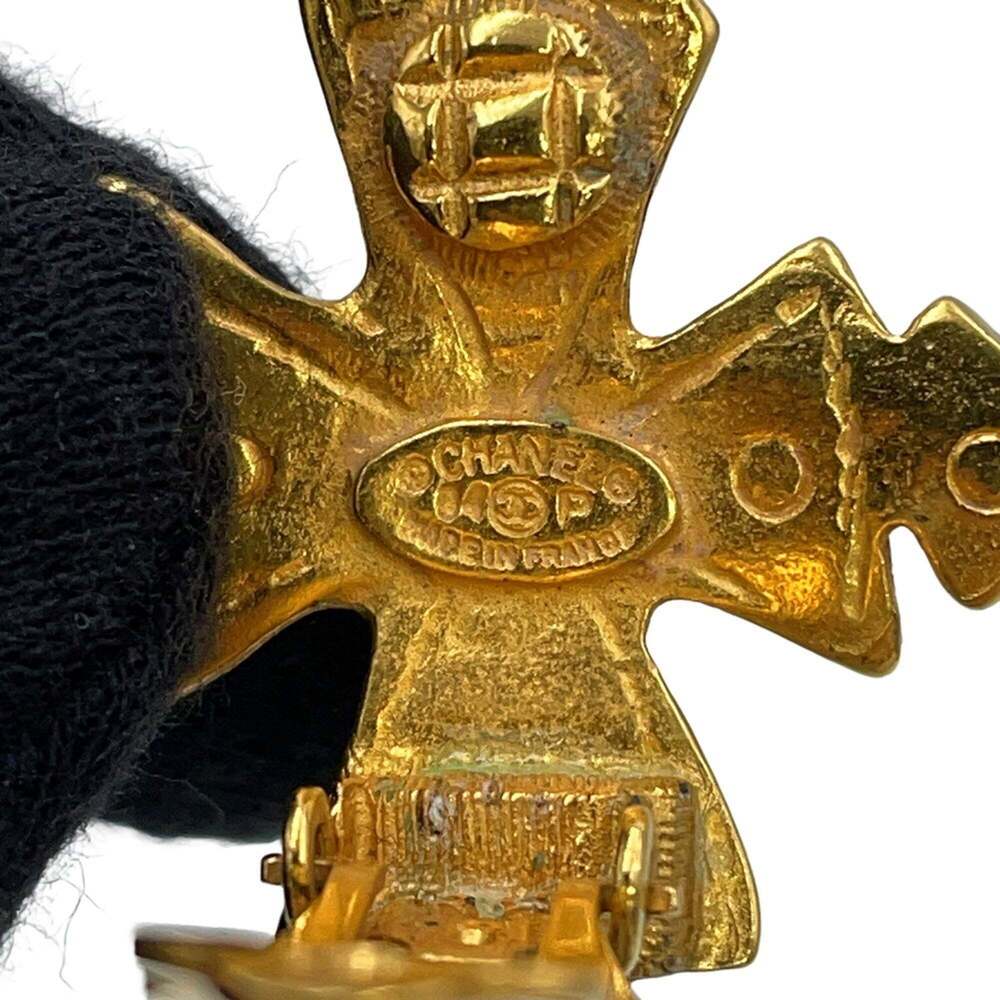 CHANEL Gold Logo Earrings - Picture 9 of 9